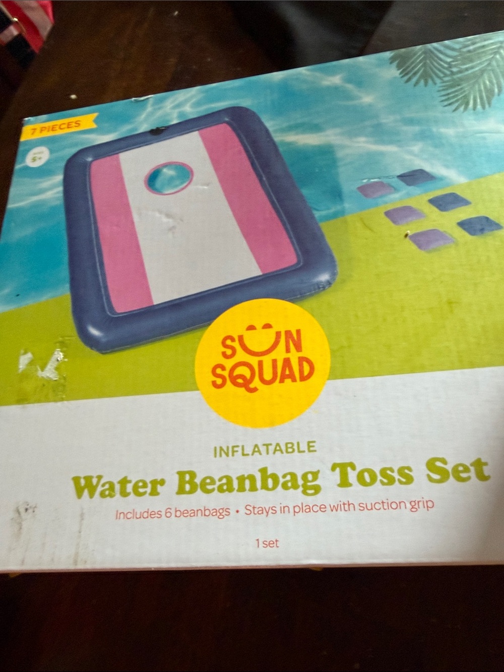 Sun Squad Inflatable Water Beanbag Toss Set - 7 Piece set NIB